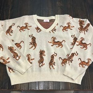 Pink Lily Tiger Sweater